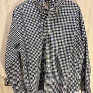 L.L. Bean Men's Plaid Shirt in Blue and Green